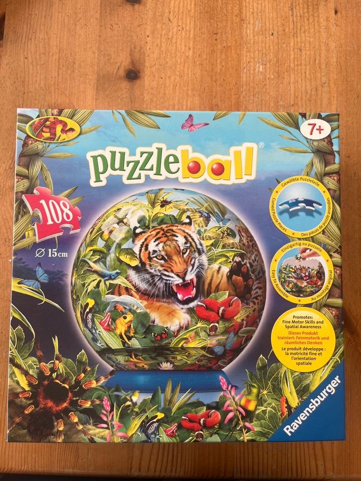 Ravensburger Puzzleball - Exotische Tiere - 108 Teile - vollst. in Eckental 