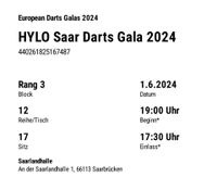 5 Tickets HYLO Dart Gala 1.6.24 Saarland - Schwalbach Vorschau