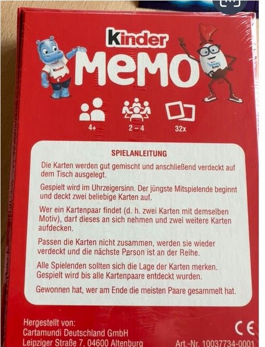 Ferrero Kinder Memo Orginal verpackt für Sammler in Esslingen