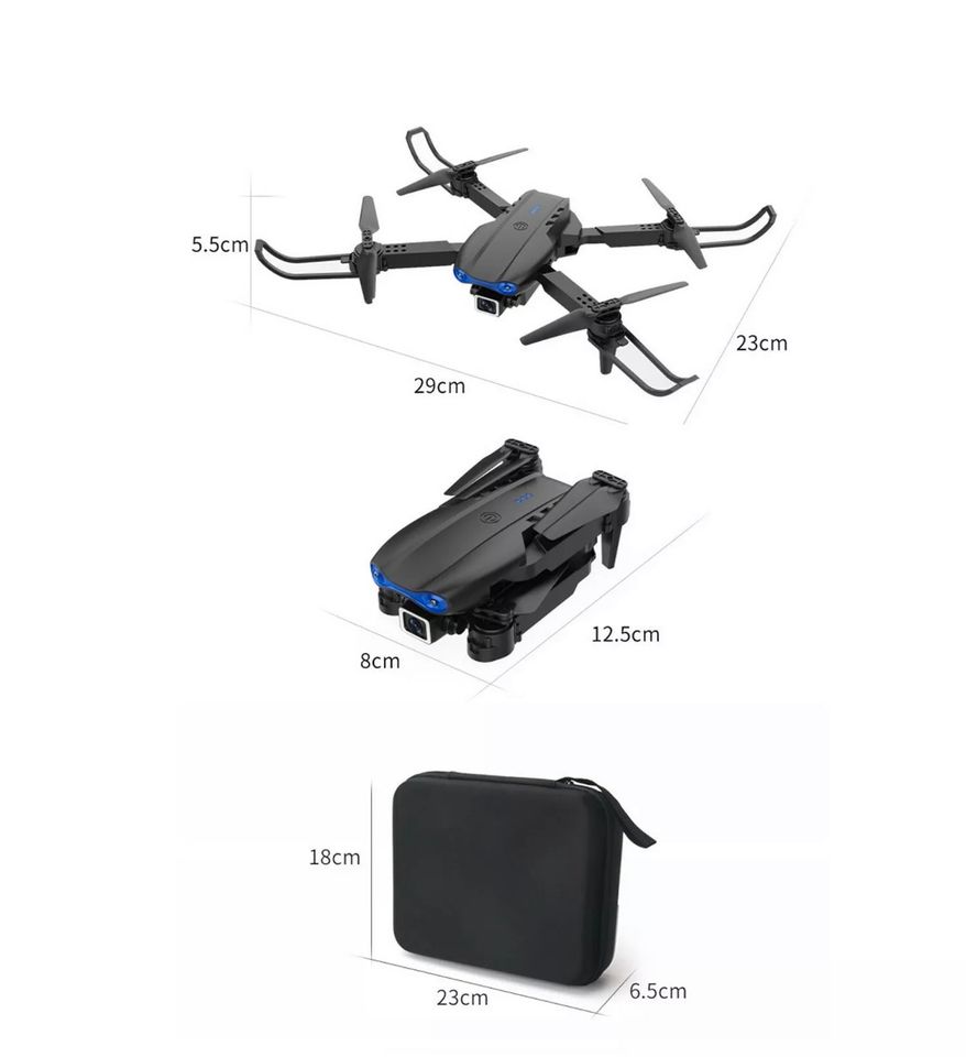 Faltbar Selfie Drohne 4K HD Dual Kamera FPV WiFi Mini RC Drohne in Bebra