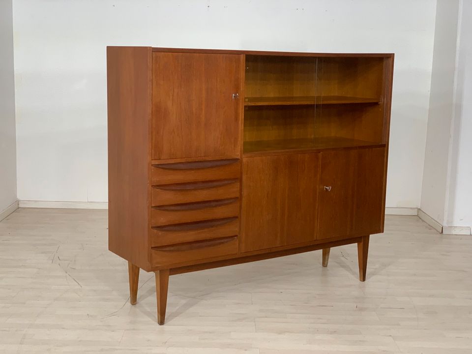 MID CENTURY HELLERAU HIGHBOARD SCHRANK WOHNZIMMERSCHRANK VINTAGE in Berlin