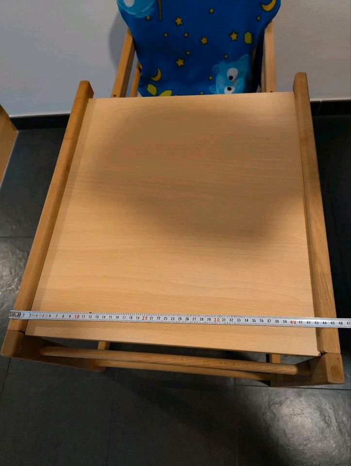 Holz massiv Hochstuhl Tisch mit Stuhl 2 in 1 in Ammerbuch