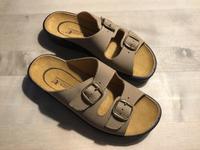 Pantolette braun Woldleder .. neu .. Fußbett .. Gr 38 Bayern - Tacherting Vorschau
