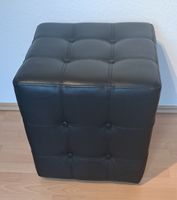 Sitz Hocker aus Leder schwarz 50 x 50 cm Nordrhein-Westfalen - Nörvenich Vorschau