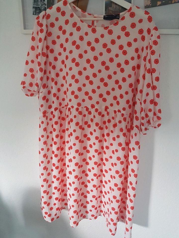 NEU Asos Curve Sommerkleid Gr. 48/50/52 Blumen weiss rot in Wölfersheim