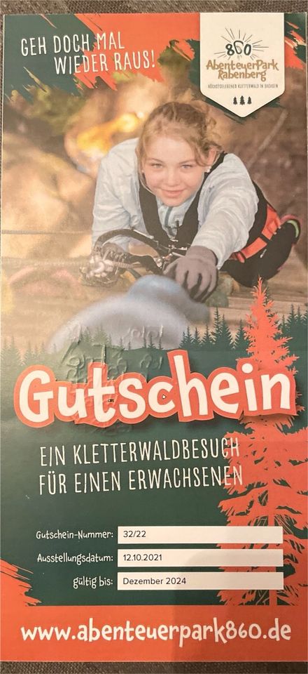 Gutschein Kletterwald AbenteuerPark Rabenberg in Plauen