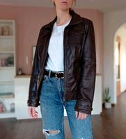 Lederjacke s.Oliver 36 38 Echtleder Nappa Braun Boxy Biker Bayern - Volkach Vorschau