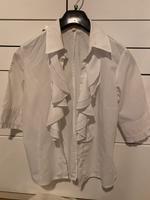 BIBA Bluse weiß 34/XS kurzarm Rüschen Hessen - Kassel Vorschau