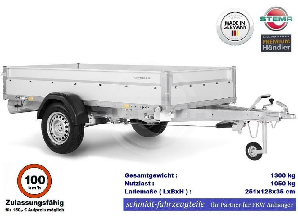 Stema 1300 kg Anhänger 251x128x33 cm - Pritschenanhänger in Berlin -  Hellersdorf | Gebrauchte Auto-Anhänger kaufen | eBay Kleinanzeigen ist  jetzt Kleinanzeigen