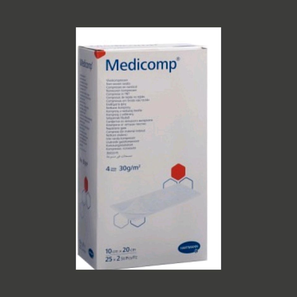 Medicomp Extra Vliesstoffkompressen,10cmx20cm,steril 25x2 NEU in Köln