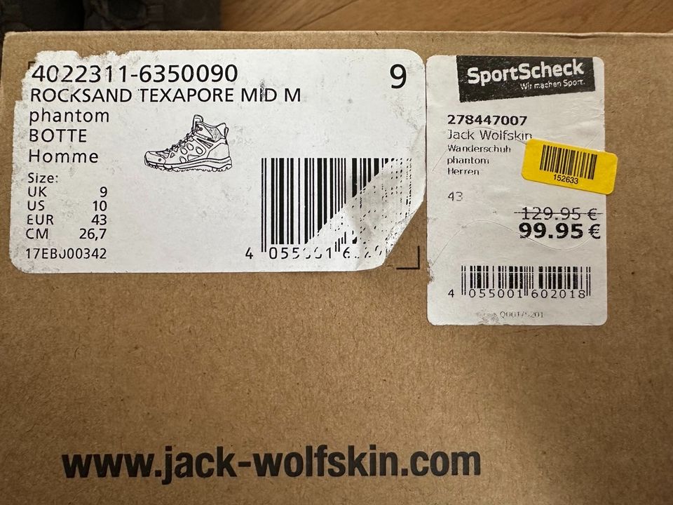 Wanderschuhe Jack Wolfskin Gr. 43 in München