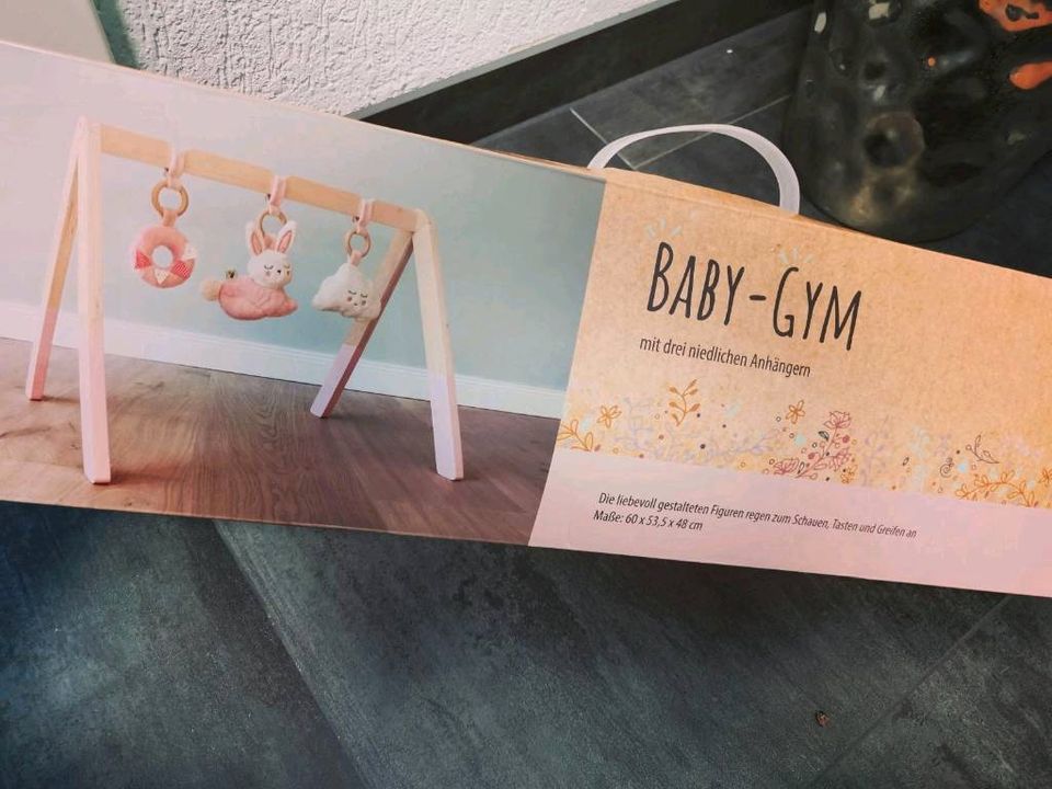 Baby-Gym Spielbogen aus Holz mit Anhängern in Kassel