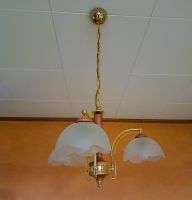 Deckenlampe Wohnzimmer | Kronleuchter vintage, Holz und Messing Sachsen - Rochlitz Vorschau