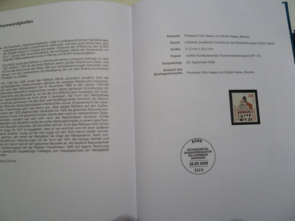 6 Jahrbücher 1995 - 2000 mit den Postwertzeichen der BRD in Stade