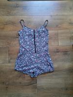 Jumpsuit kleid blumenjumpsuit XS S 34 36 minijumpsuit blau träger Sachsen - Mülsen Vorschau