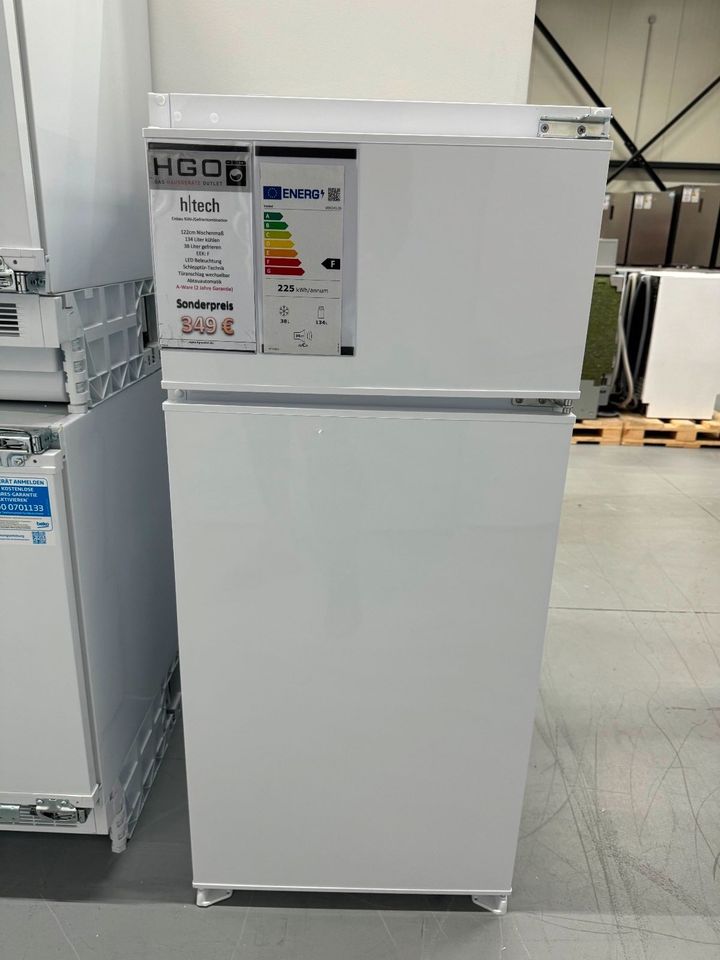 ⚠️ NEU - Htech 122cm Einbaukühlschrank Schlepptür Kühlschrank in Voerde (Niederrhein)