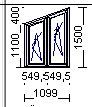 Kunststoff-Fenster 2-teilig 1100mm X 1500mm [F.22] Sachsen - Glauchau Vorschau