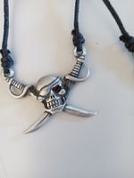 Biker Piratenkopf Halskette m. Anhänger  Modeschmuck Rheinland-Pfalz - Badem Vorschau