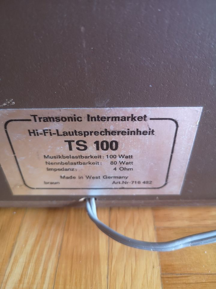 Transonik TS 100 Lautsprecher 3 Wege 100 Watt in Malsfeld