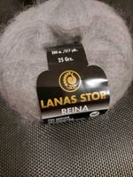 25 g Wolle Lanas Stop Reina silber grau ganz fein violett Mohair Niedersachsen - Leer (Ostfriesland) Vorschau