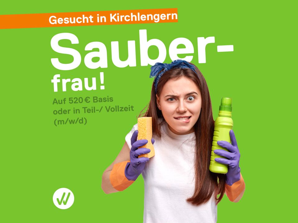 Reinigungskräfte (w/m/d) vormittags in Bünde Dünne gesucht (Minijob, ca. 510€ pro Monat) in Kirchlengern