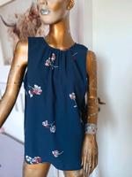 Top Blusenshirt blau Blumen Vero Moda Gr. M Sachsen - Rathmannsdorf Vorschau