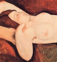Amedeo Modigliani Akt einer schlafenden Frau Leinwand Rahmen 42 Bayern - Grabenstätt Vorschau