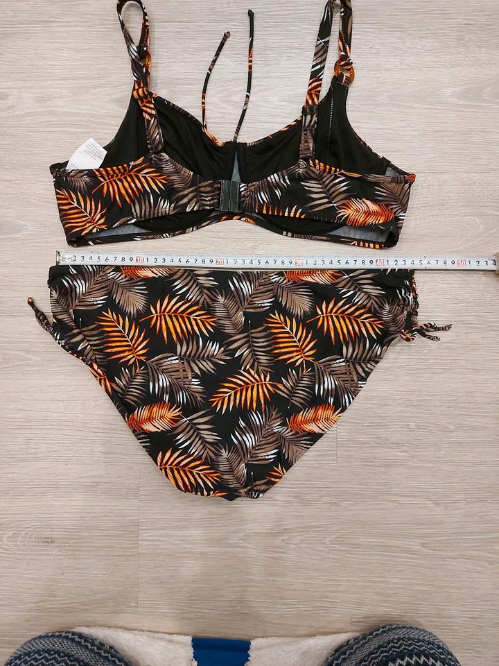 *NEU* BEXLEYS Bikini braun schwarz pfirsich Blätter 48 Cup B in Fulda