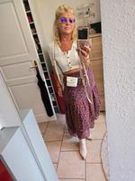 gestuz Chiffonrock 38 boho schick volant & zara top l weiss Leipzig - Lindenthal Vorschau