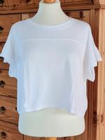 H&M DAMEN KURZARM CROP T-SHIRT WEISS M 38/40 WIE NEU!!! Hessen - Felsberg Vorschau