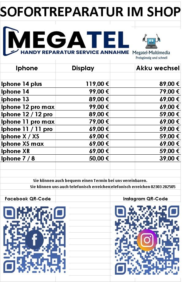 Handy Reparatur | Iphone | Display Akku Backcover Ladebuchse | in Witten