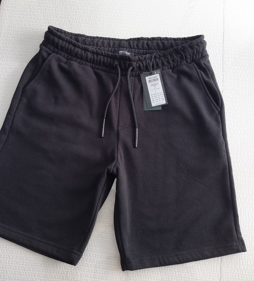 Gr. L Only & Songs Shorts kurze Hose Herren Schwarz Black Baumwol in Crailsheim