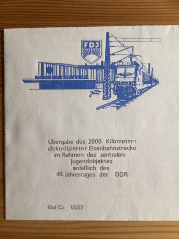 Ersttagsbrief DDR Übergabe des 2000. Kilometers in Cottbus