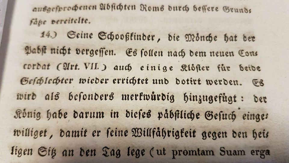 1818 Baiern Königreich Konkordat Buch Papst Pius König Franz Jose in Nürnberg (Mittelfr)