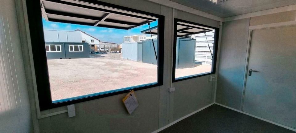 Günstiger Container für Verkauf Markt Imbiss Kiosk Shop Ticketschalter Infostand Messe Event Festival Veranstaltung - Zubehör: Fenster, Türen, Theken, Beleuchtung - Konfiguration nach Wunsch möglich in Brunnen