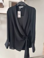 Mango Bluse schwarz Wickeloptik zum Binden 1XL 46 Baden-Württemberg - Heilbronn Vorschau