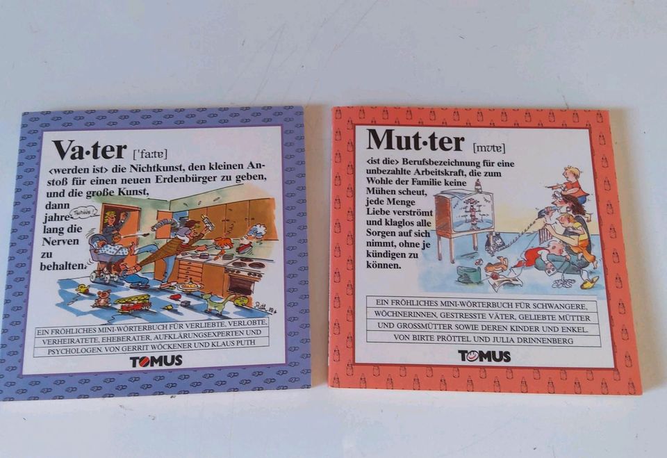 2 fröhliche Taschenbücher " Vater" " Mutter" in Neuenstein