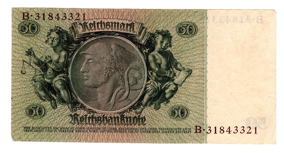 Alte Banknote 50 Reichsmark 1933  Vz !! in Wriezen