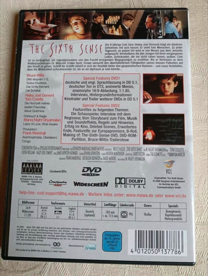 -- The Sixth Sense Platinum Edition 2  DVDs - Guter Zustand -- in Winsen (Aller)