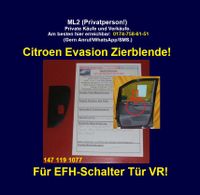 Tür VR EFH SchalterZierblende schwarz Citroen Evasion Peugeot 806 Rheinland-Pfalz - Bad Sobernheim Vorschau