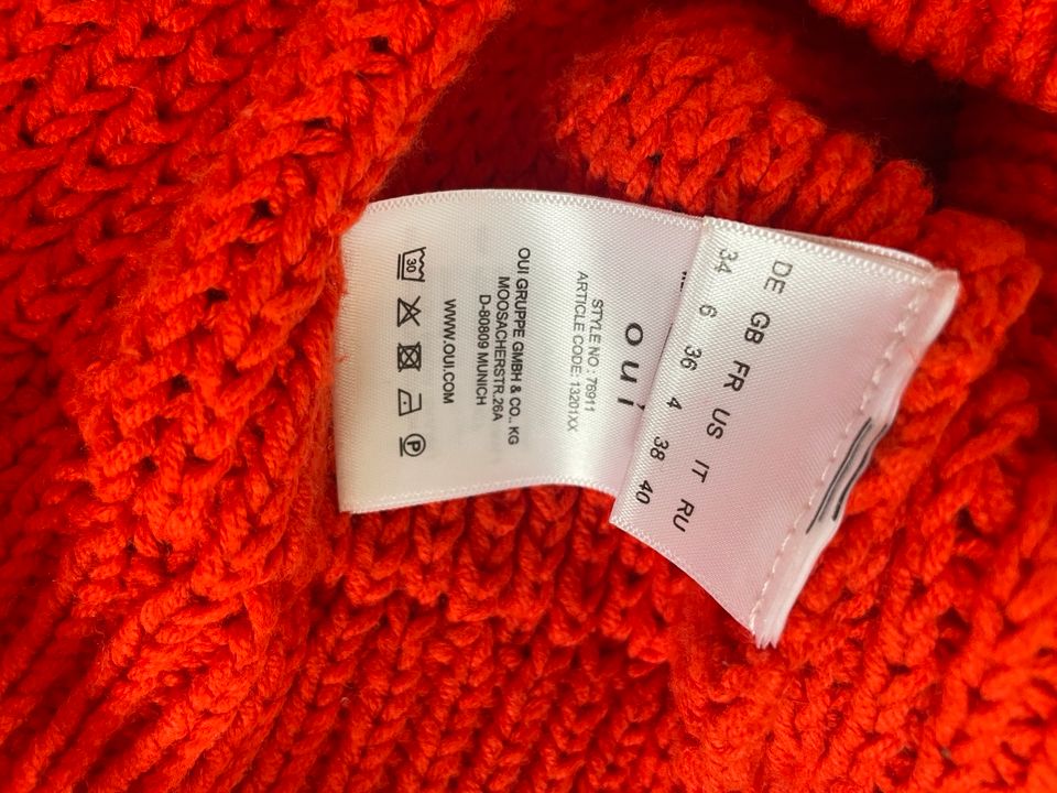 Qui Pullover Größe XS orange in Reichenbach an der Fils