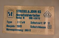 STRIEBEL& JOHN KG 2/2aN 1981 Hessen - Pfungstadt Vorschau
