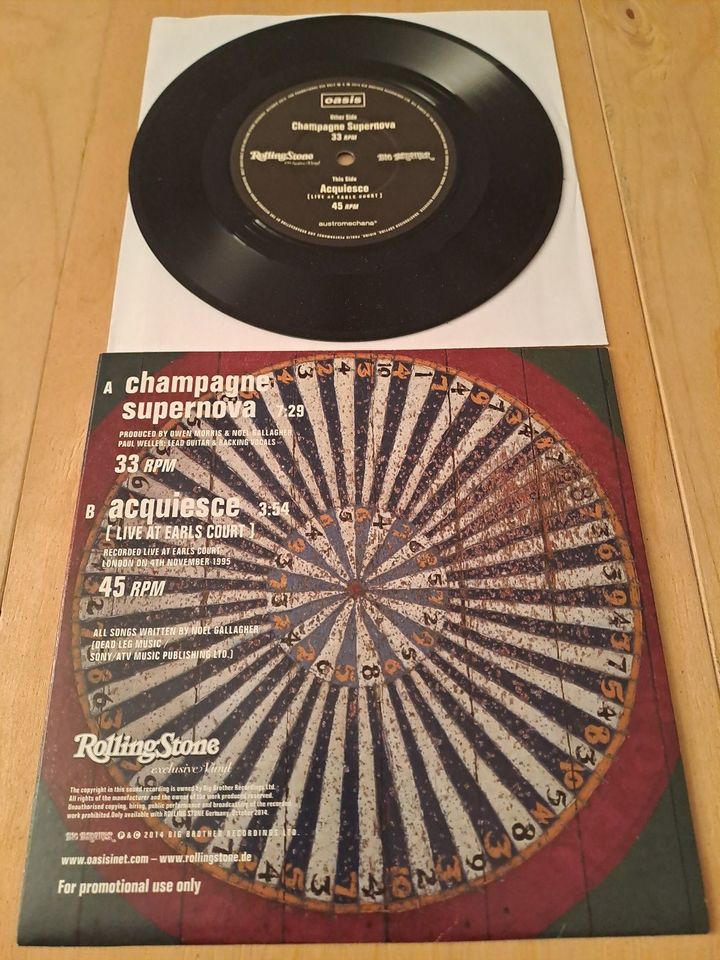 Oasis Vinyl Single Champagne Supernova in Passau