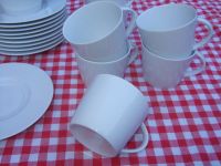 8 schlichte Kaffee-Gedecke Tassen Untere weiß Porzellan - wie neu Rheinland-Pfalz - Trier Vorschau