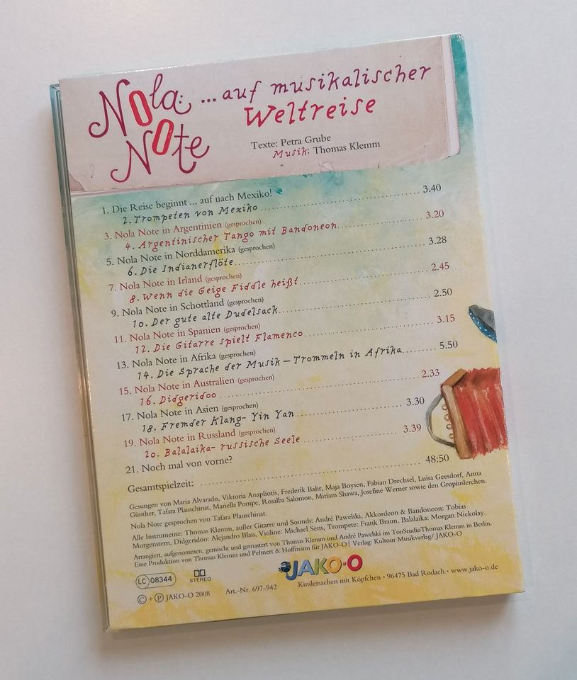 CD Nola Note ... auf musikalischer Weltreise ♥ JAKO-O MUSIK KIND in Ottrau