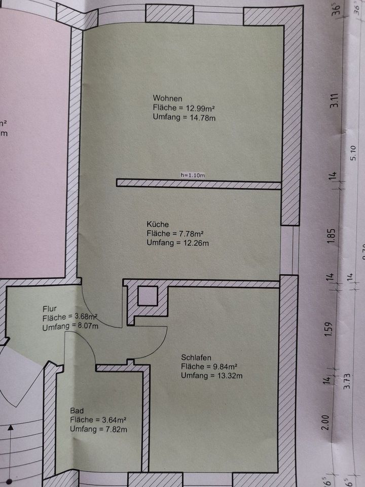 Möblierte Zweiraumwohnung in Augustusburg