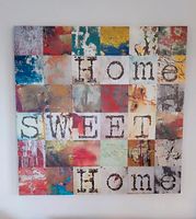 Leinwandbild bunt "Home sweet Home"  100x100 cm Nordrhein-Westfalen - Greven Vorschau