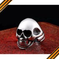 Edelstahl Skull Ring Totenkopf Siegelring silber NEU Hessen - Wiesbaden Vorschau