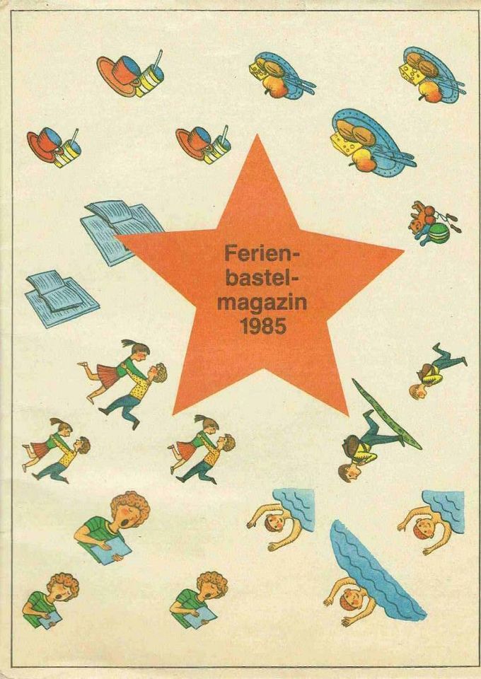 DDR-Ferienbastelmagazin 1985 in der Mappe vom Verlag Junge Welt in Oelsnitz / Vogtland