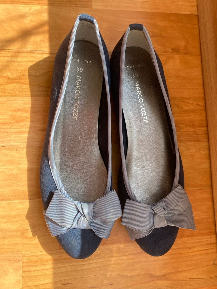 Marco Tozzi Ballerinas Damen blau schleife 39 in Hamburg